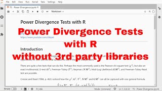 R  Power Divergence Test without 3rd party Libraries [upl. by Ireland]