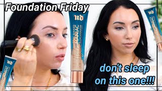 THIS SURPRISED ME new Urban Decay Hydromaniac Glowy Tinted Hydrator Foundation Review [upl. by Ytirev]