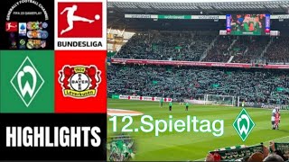 SV Werder Bremen vs Bayer Leverkusen 04 12Spieltag Bundesliga Highlights [upl. by Clywd]