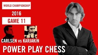 World Chess Championship 2016 Carlsen v Karjakin Game 11 [upl. by Hsac594]