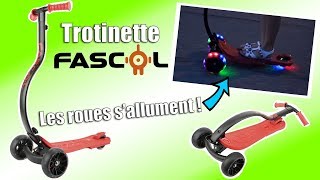 On a Testé une Trottinette aux Roues qui font de la Lumière Fascol Surf Scooter Jouet Toy Review [upl. by Rolyak]