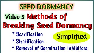 Methods of Breaking Seed Dormancy  How to break Seed Dormancy  Dormancy Breaking techniques full [upl. by Ahsimit]