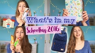 Whats in my Schoolbag Tag 2016 Back to school [upl. by Maro451]