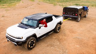 New Hummer EV vs Original Hummer H1 Tested [upl. by Nelon958]