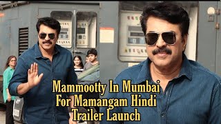 Mammootty Arrive In Mumbai For Mamangam Hindi Trailer Launch  GRAND ENTRY [upl. by Ertnom700]