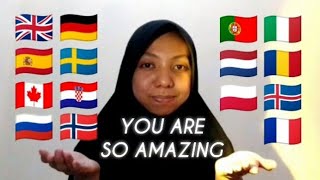 ASMR quotYou Are So Amazingquot in 15 Different Languages [upl. by Surat384]