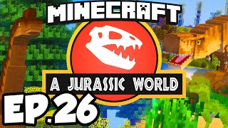 Jurassic World Minecraft Modded Survival Ep26  RIDING A DINOSAUR Rexxit Modpack [upl. by Adamis902]