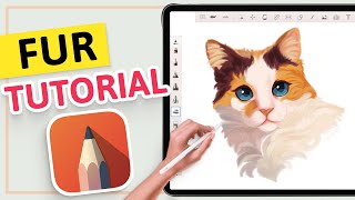 I Made Realistic Fur in Autodesk Sketchbook – 5 Min Autodesk Sketchbook Tutorial [upl. by Marylynne]