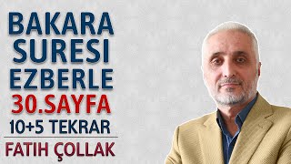 Bakara suresi 30sayfa ezberle 10 tekrar Fatih Çollak 11dönüş 2sayfa Kuranı Kerim 30sayfa [upl. by Runstadler]