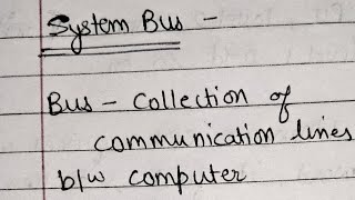 System Bus and its types in computer architecture shikshacs [upl. by Yule]