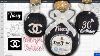 DIY Glam Glitter Birthday Bottle with Rhinestones [upl. by Tierney]