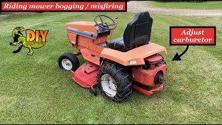 Gravely riding mower bogging down misfire  Inspect Carburetor Kohler 18hp [upl. by Anderea889]