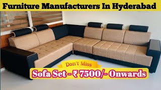 Furniture Shop In Hyderabad  Sofa Set  ₹7500  Cot  ₹11500  Wholesale Furniture Shop [upl. by Anav602]