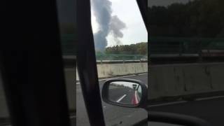 Explosion und Brand in der BASF in Ludwigshafen [upl. by Ahcsropal]