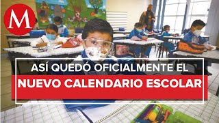 SEP publica calendario escolar para el ciclo 20212022 [upl. by Ardnohs]