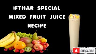 Mixed Fruits Juice Recipe  Kottakkal Vlog [upl. by Nomihs]