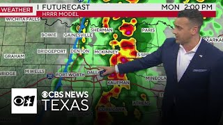 Severe storms flooding tornadoes all possible Monday for North Texas [upl. by Annwahs]