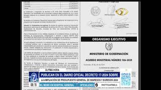 Ampliación presupuestaria es publicada en el diario oficial Centro América [upl. by Essilevi]