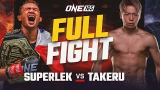 Superlek vs Takeru  ONE Flyweight Kickboxing World Title  ONE 165 Full Fight [upl. by Terence]