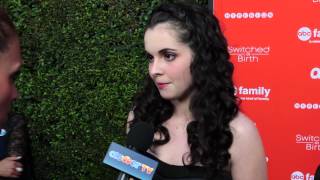 Vanessa Marano Interview  quotSwitched at Birthquot Book Release Party [upl. by Ahseetal]