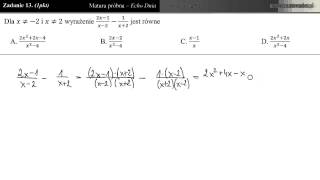 Zadanie 13  Matura próbna 05032013 Echo Dnia [upl. by Ayatal73]