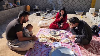 Nomadic life visiting and helping the father by a family from the nearby village [upl. by Nai]