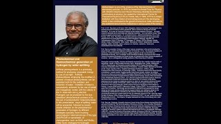 Photochemical and thermochemical generation of hydrogen by water splitting by CNR Rao [upl. by Ille429]