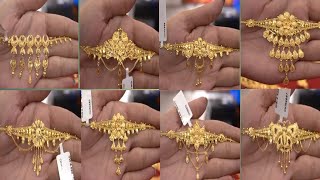 lightweight gold choker necklace designs with weight amppricegold choker necklace design new model [upl. by Correy]