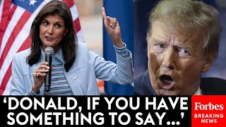 Nikki Haley Fires Back At Trump After ExPresident Asks Where Her Husband Is At South Carolina Rally [upl. by Leidba728]