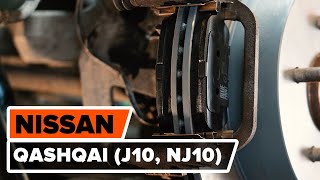 Hoe een remblokken achteraan vervangen op een NISSAN QASHQAI J10 NJ10 AUTODOCTUTORIAL [upl. by Welsh]