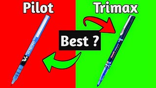 Pilot Vs Trimax  Which is the best pen  writingmania bestrollerpen trimax pilotpen essay [upl. by Nosae]