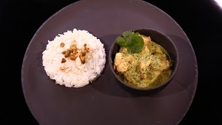 Hariyali murgh massala volaille et curry vert à la noix de coco par Sandra Salmandjee DPDC [upl. by Rahm356]