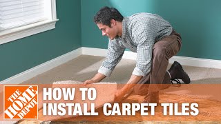 How to Install Carpet Tiles  The Home Depot [upl. by Alyad]