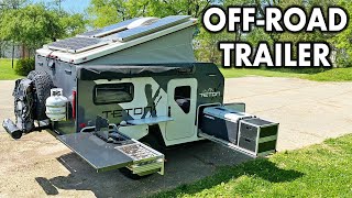 Unique PopUp Camper Trailer Under 3500 lbs  Teton X Hybrid Walk Through [upl. by Eanrahs]