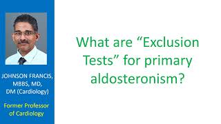 What are exclusion tests for primary aldosteronism [upl. by Cappella429]