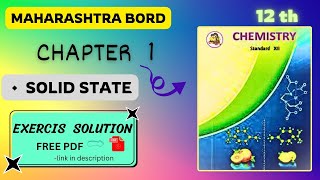 CLASS 12TH CHEMISTRY CHAPTER 1 SOLID STATE EXERCISE SOLUTIONS  ALL SOLUTION EXPLANATION study PDF [upl. by Cheung426]