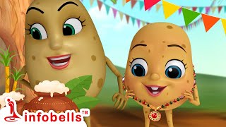 Baby Alugadde Ellige Hoguttide  Sankranti Habba  Kannada Rhymes for Children  Infobells [upl. by Yelraf428]