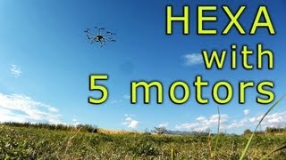 Hexacopter Redundancy  ArduCopter  Flight with 5 motors [upl. by Vitkun]