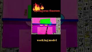 Pythagoras theorem working model  math working model maths pythagorastheorem youtubeshorts [upl. by Erdda]