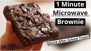 1 Minute Microwave BROWNIE  The EASIEST Chocolate Brownie Recipe [upl. by Anilrac599]