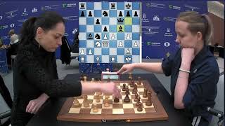 Alexandra Kosteniuk vs Valentina Gunina Fide World Rapid amp Blitz Chess Championship 2023 analysis [upl. by Seadon]