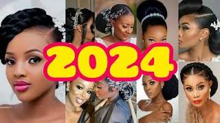 💖🌸 Cute hairstyles for 2024 brides  Hairstyles for black women  Natural hairstyles [upl. by Ramso]