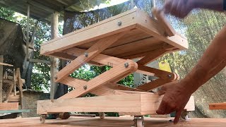 Amazing Creative Woodworking Design Project  How To Make Homemade Wooden Lifting Table [upl. by Rosio]