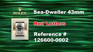 Rolex SeaDweller 43mm Stainless Steel Black 126600 [upl. by Annyl]