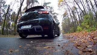 Renault Clio RS 220 EDC Trophy 2016 Akrapovic exhaust sound launch control revs [upl. by Cassady]