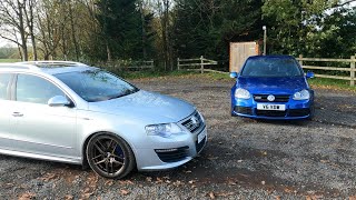 Volkswagen Passat R36 B6 vs Volkswagen Golf R32 MK5  VR6 Battle [upl. by Aerdnac]