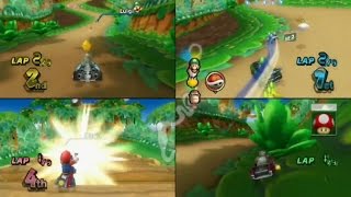 Mario Kart Wii  4Player VS 10  Get Wrecked [upl. by Llertniuq261]