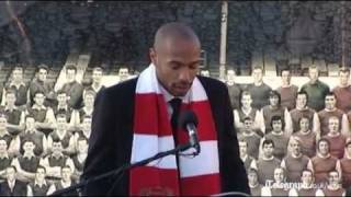 Thierry Henry Statue shows the love I have for Arsenal [upl. by Cand544]