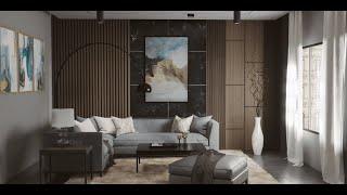 Living Room Design with SketchUp amp Enscape Perfect Renders  RK STUDIO [upl. by Augusta]