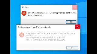 ERROR FIXED XAMPP CONTROLPANEL [upl. by Warfourd]